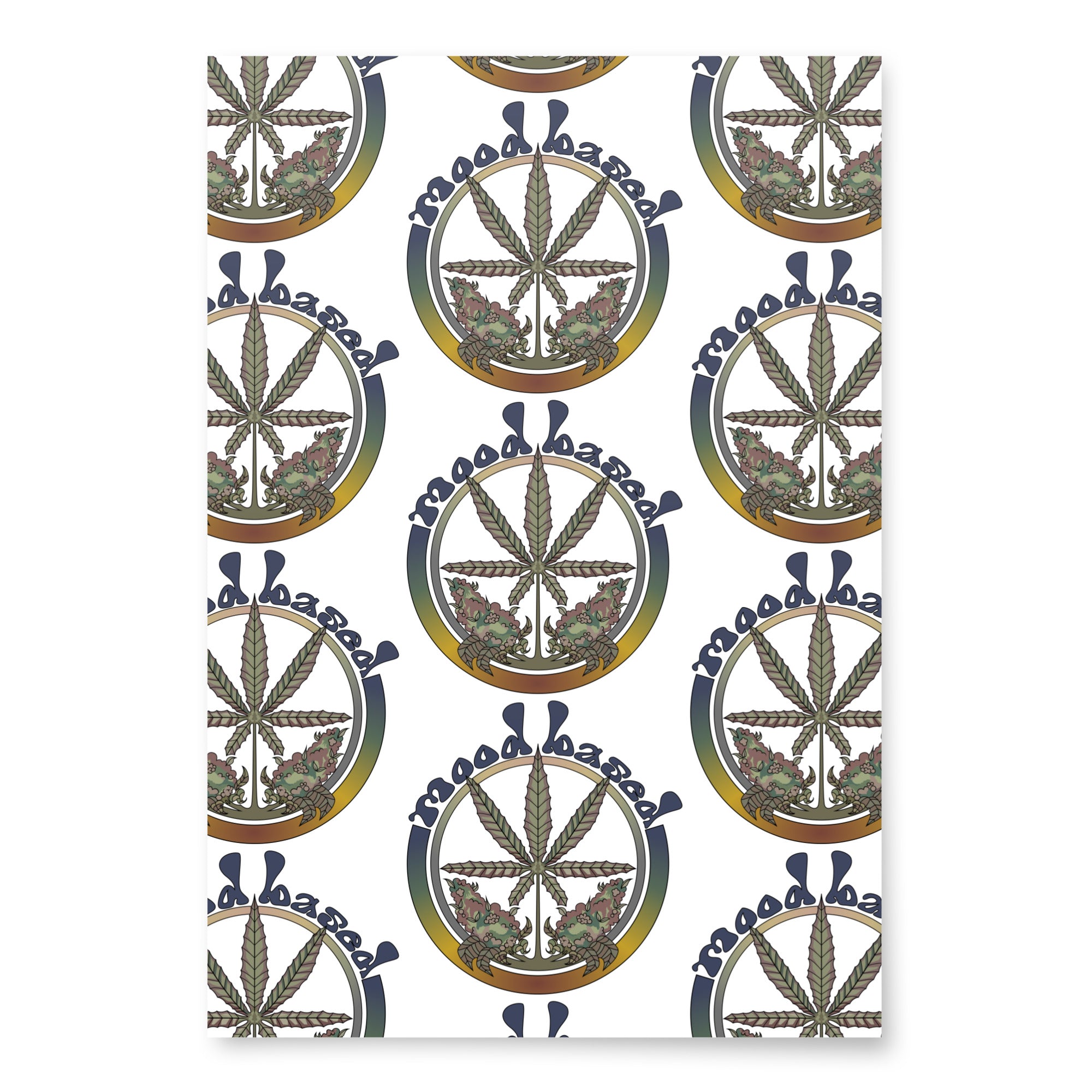cannabis inspired 420 Wrapping Paper Sheets - Cannamood Apparel